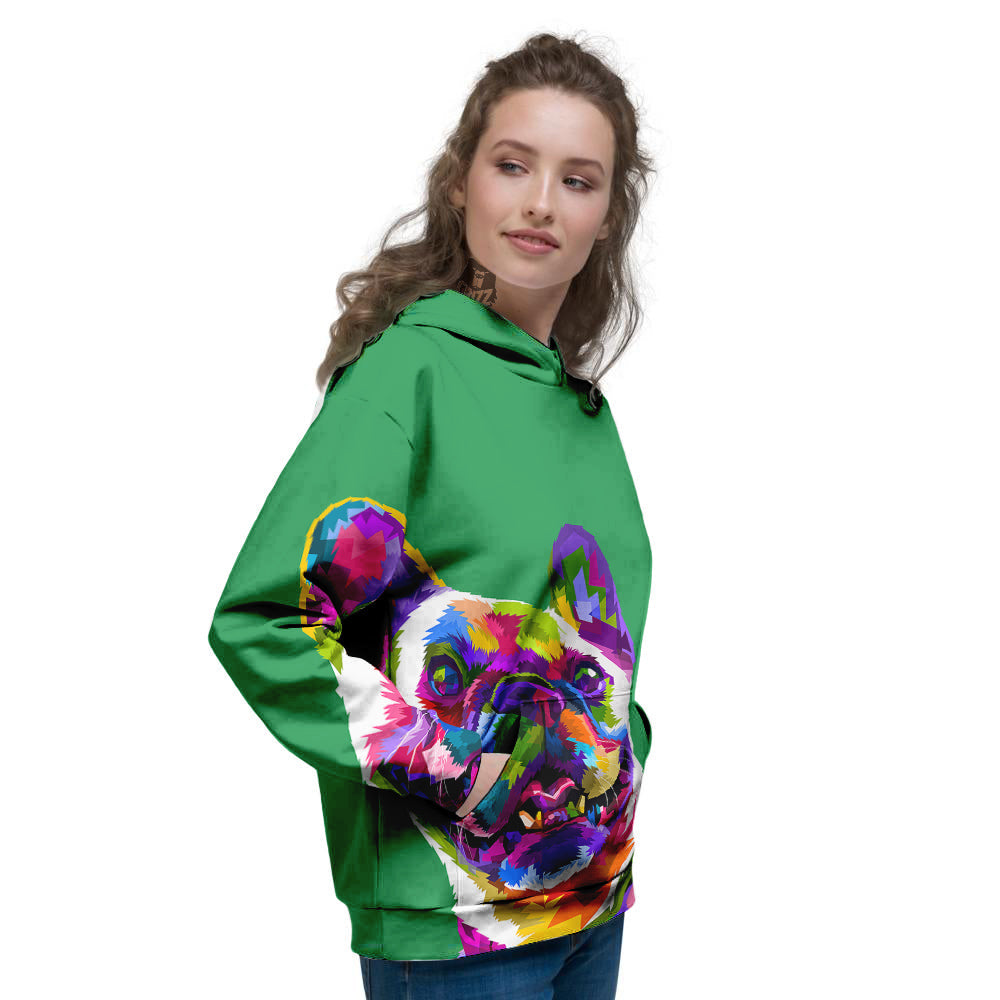 French Bulldog Coloful Print Women's Hoodie-grizzshop