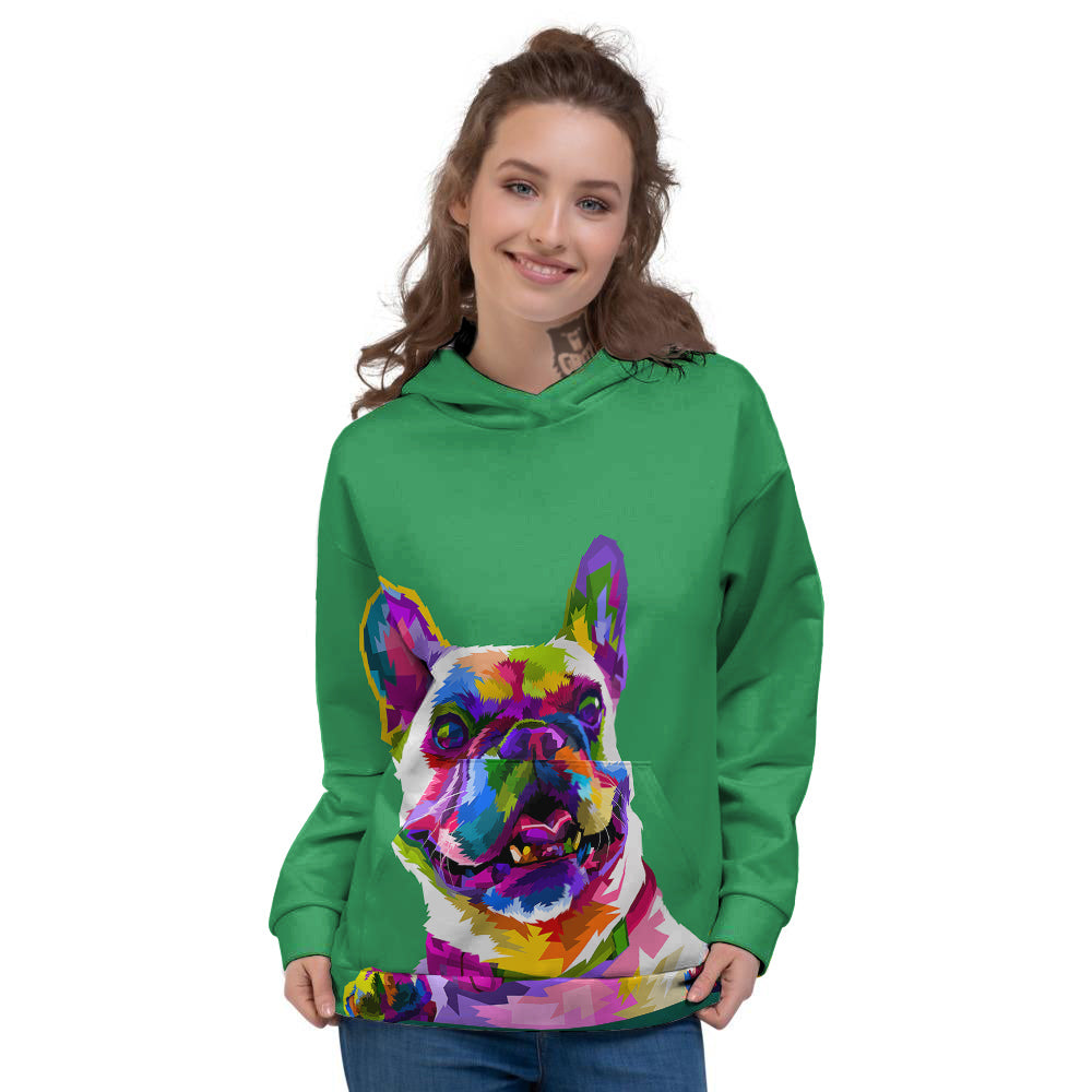 French Bulldog Coloful Print Women's Hoodie-grizzshop