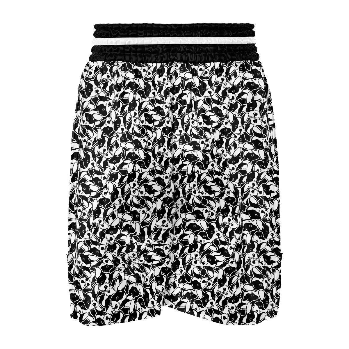 French Bulldog Faces Print Pattern Boxing Shorts-grizzshop
