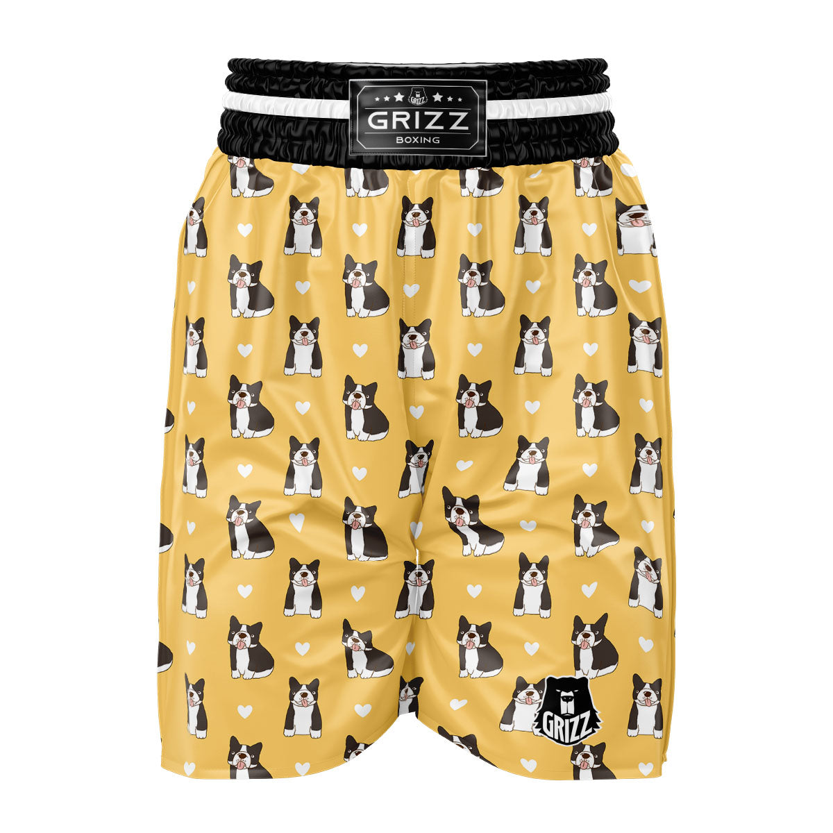 French Bulldog Lovely Print Pattern Boxing Shorts-grizzshop