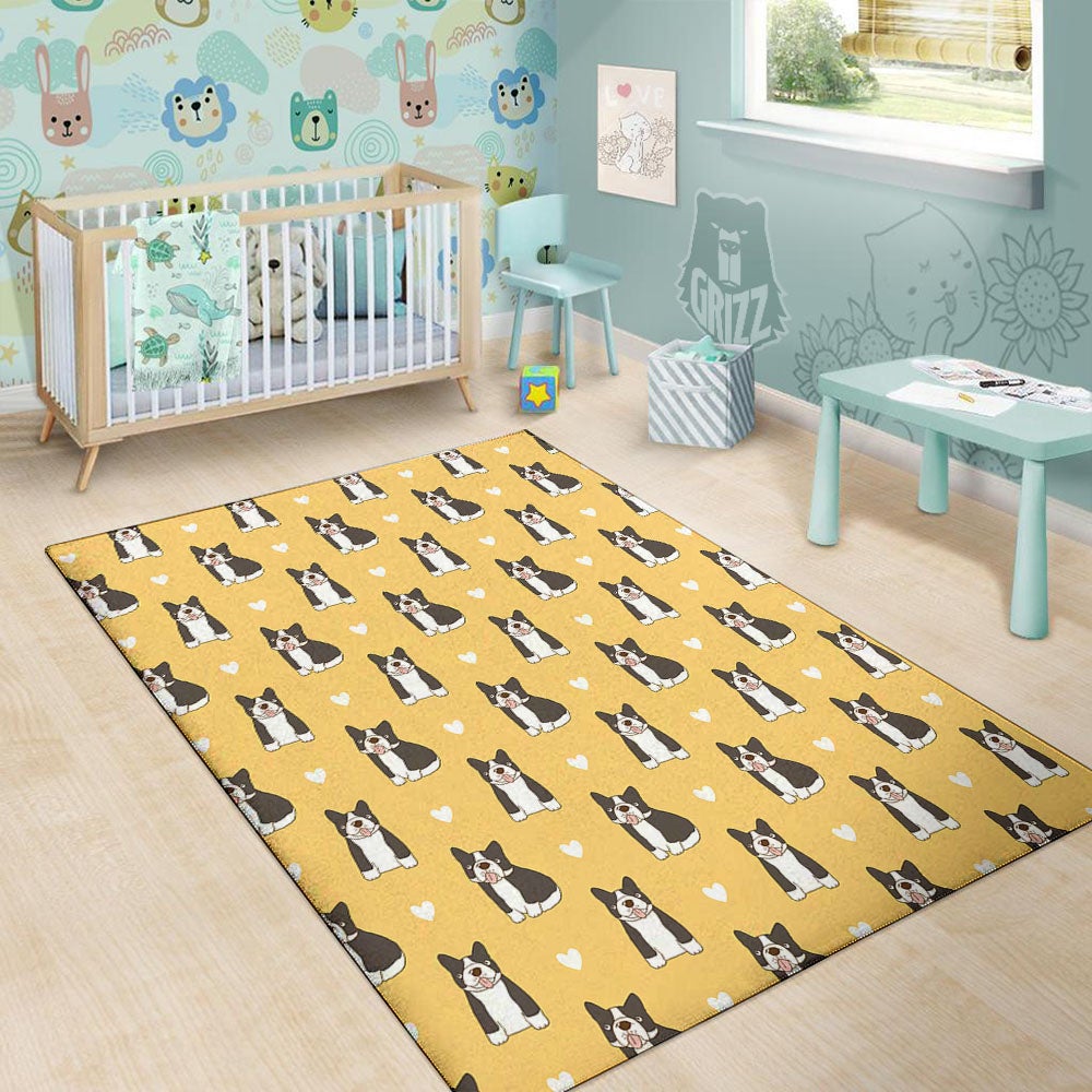French Bulldog Lovely Print Pattern Floor Mat-grizzshop