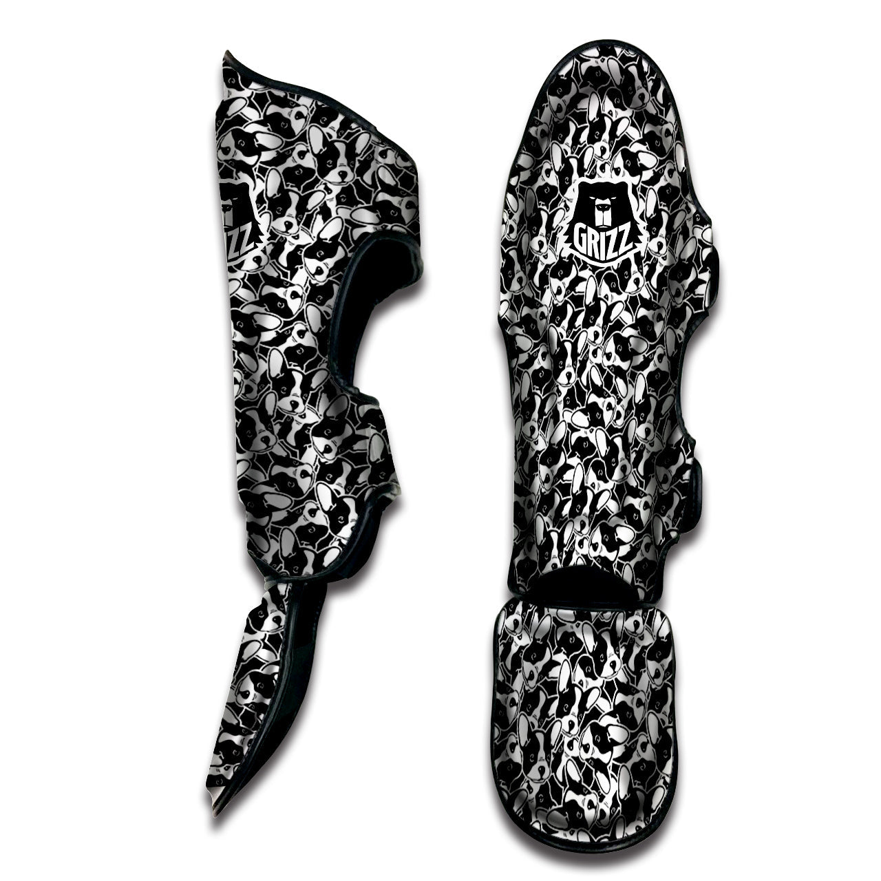 French Bulldog Puppy Cute Print Pattern Muay Thai Shin Guards-grizzshop