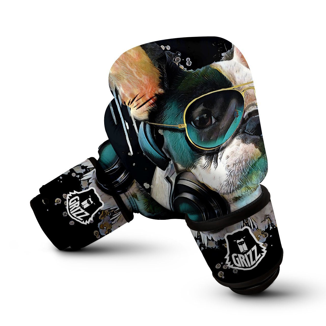 French Bulldog Puppy Watercolor Print Boxing Gloves-grizzshop