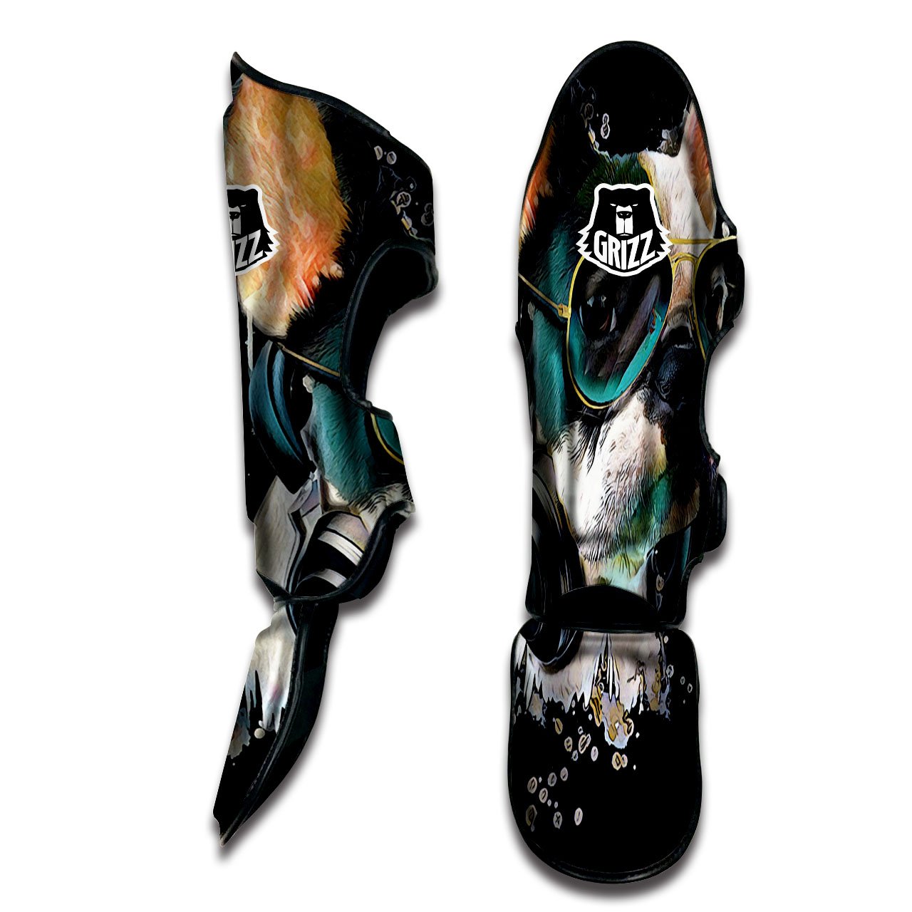 French Bulldog Puppy Watercolor Print Muay Thai Shin Guards-grizzshop