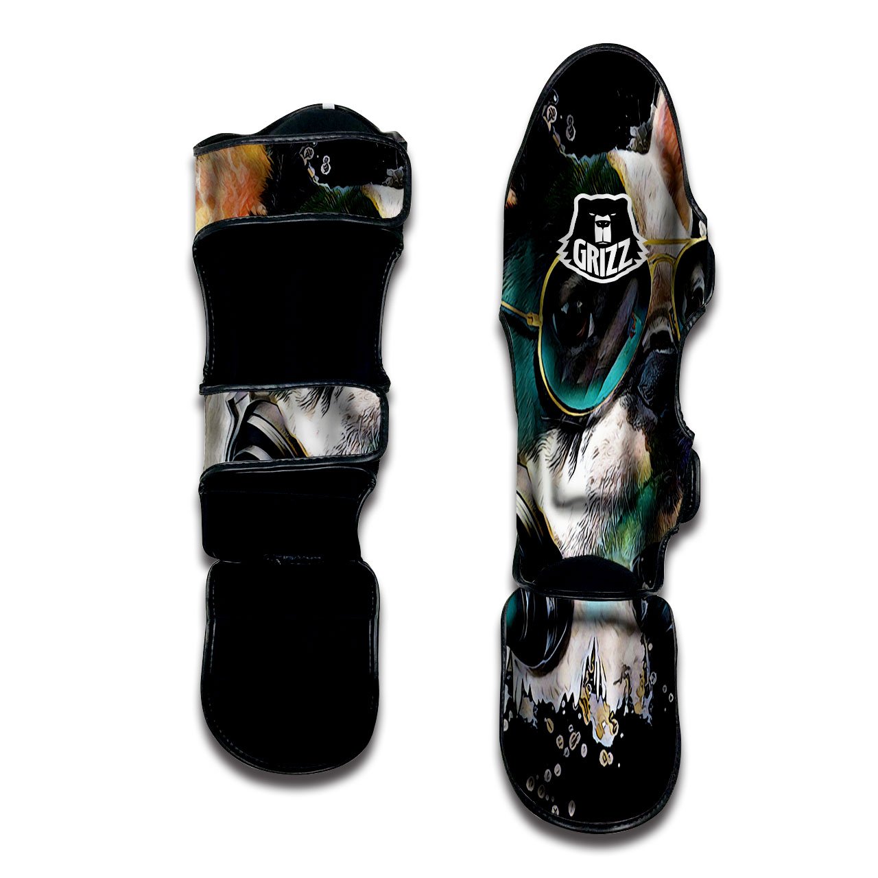 French Bulldog Puppy Watercolor Print Muay Thai Shin Guards-grizzshop