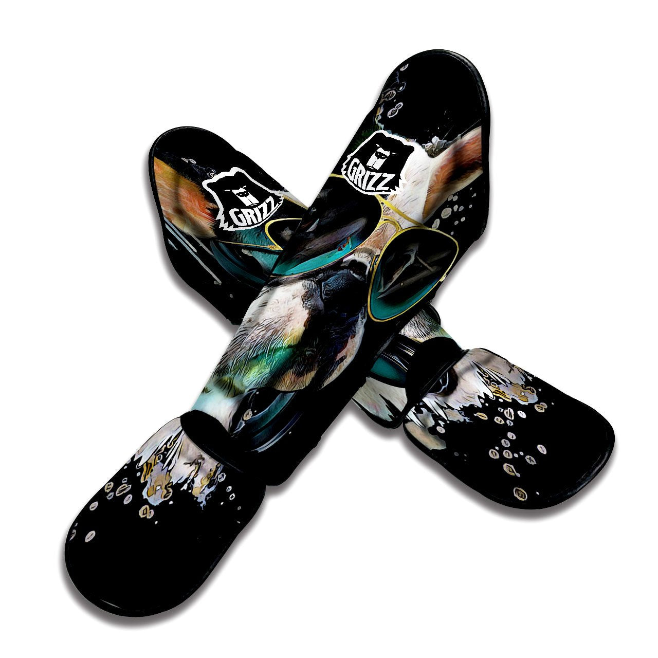 French Bulldog Puppy Watercolor Print Muay Thai Shin Guards-grizzshop