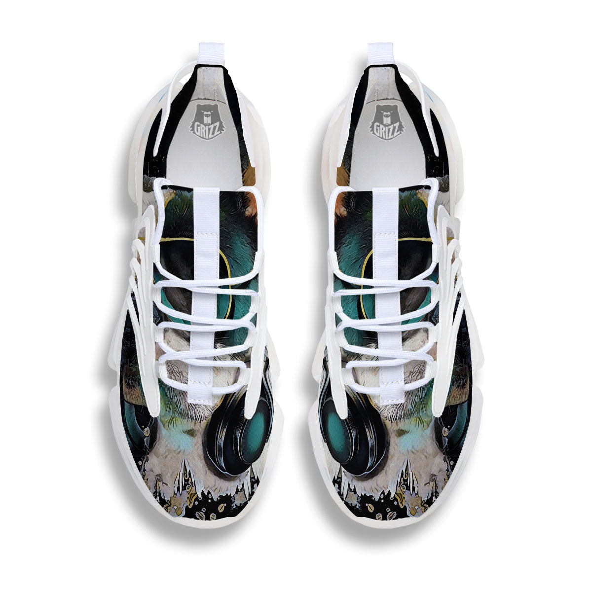 French Bulldog Puppy Watercolor Print White Gym Shoes-grizzshop