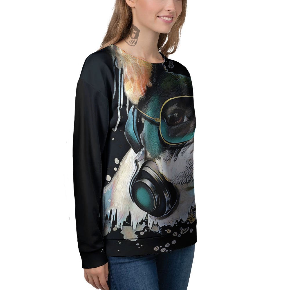 French Bulldog Puppy Watercolor Print Women's Sweatshirt-grizzshop