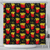 French Fries Cartoon Print Pattern Bathroom Shower Curtain-grizzshop