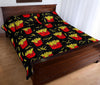 French Fries Cartoon Print Pattern Bed Set Quilt-grizzshop