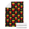 French Fries Cartoon Print Pattern Blanket-grizzshop