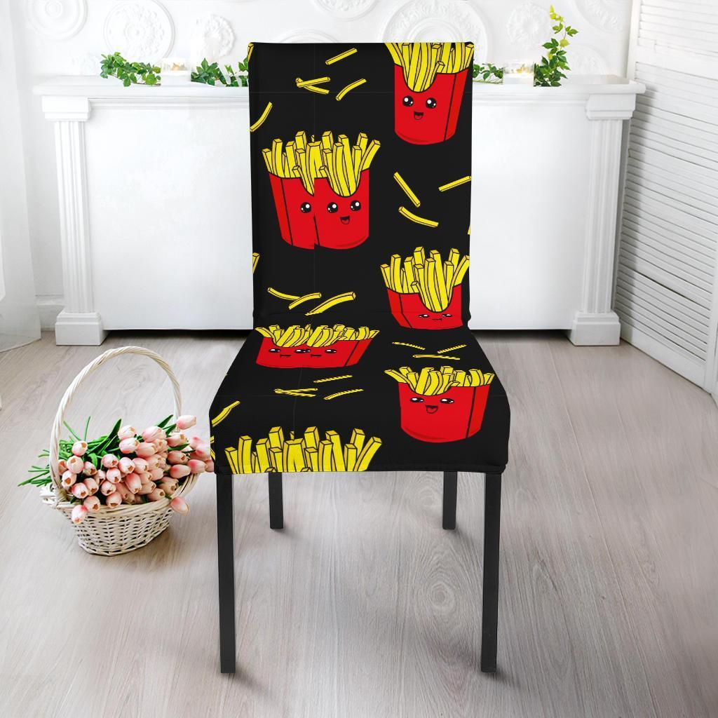 French Fries Cartoon Print Pattern Chair Cover-grizzshop