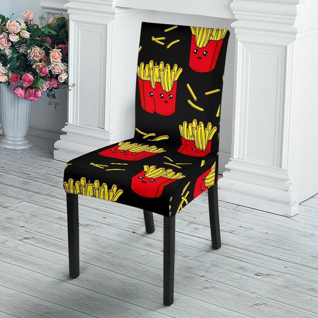 French Fries Cartoon Print Pattern Chair Cover-grizzshop