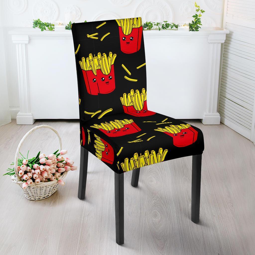 French Fries Cartoon Print Pattern Chair Cover-grizzshop