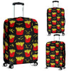 French Fries Cartoon Print Pattern Luggage Cover Protector-grizzshop