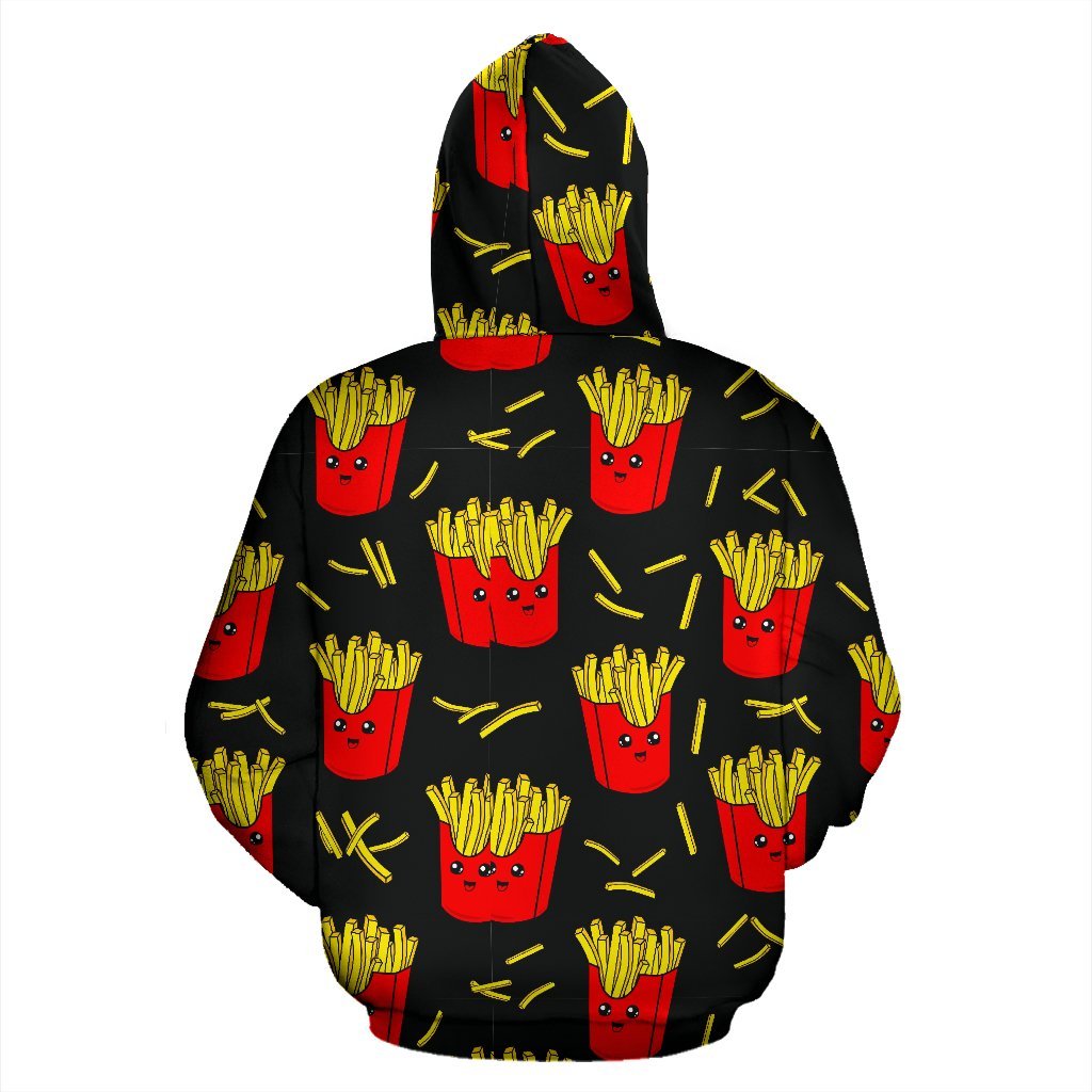 French Fries Cartoon Print Pattern Men Women Pullover Hoodie-grizzshop