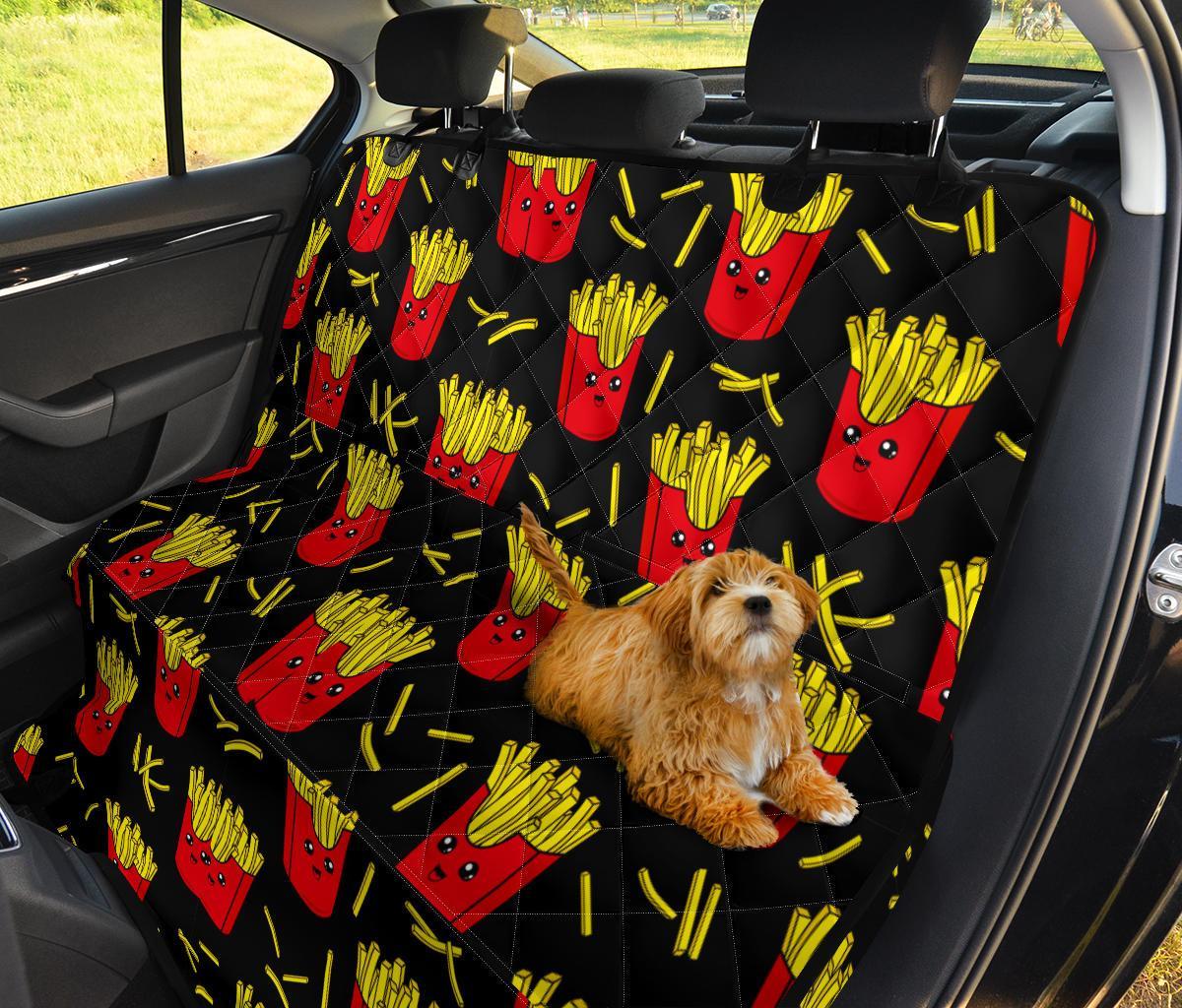 French Fries Cartoon Print Pattern Pet Car Seat Cover-grizzshop