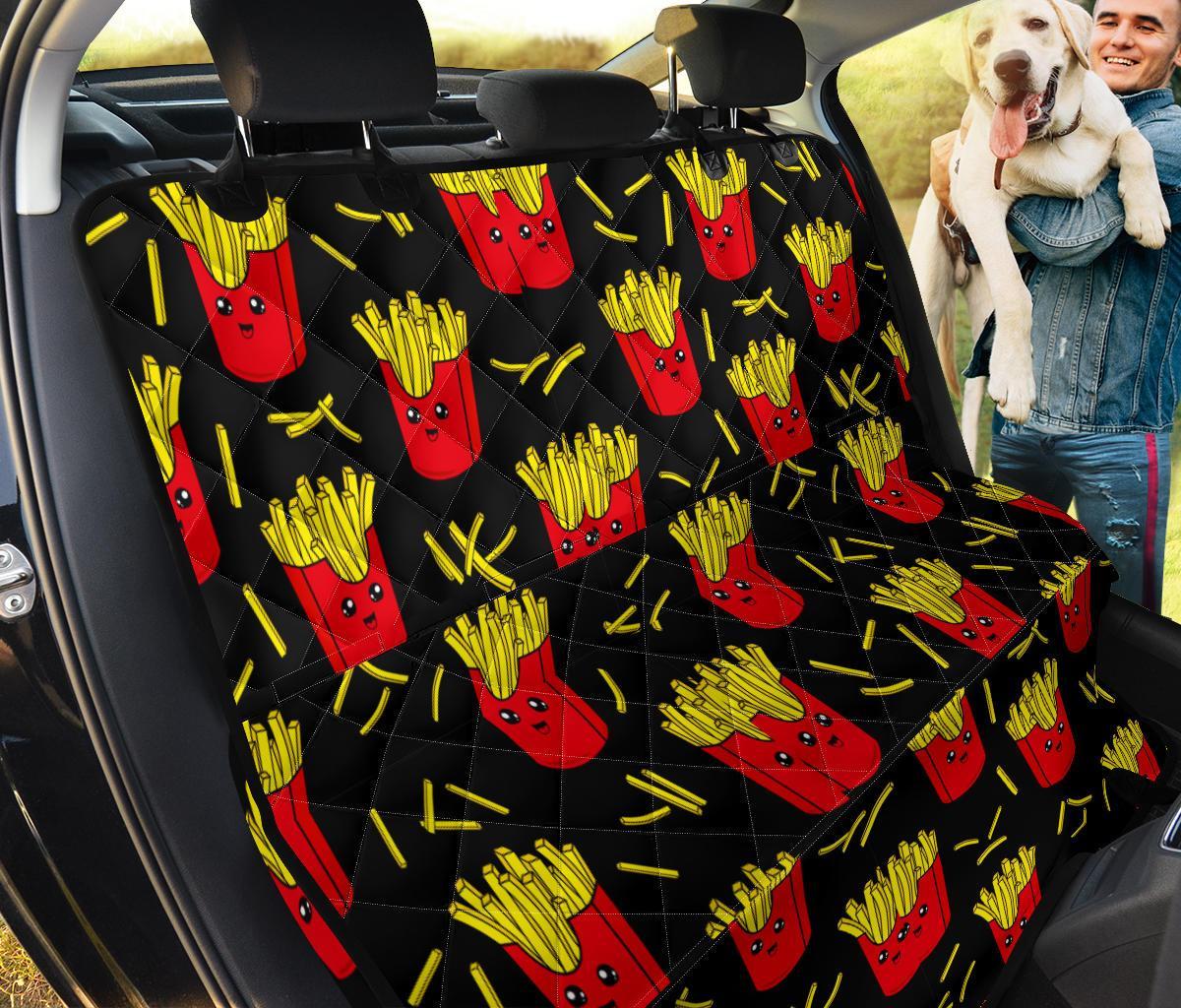 French Fries Cartoon Print Pattern Pet Car Seat Cover-grizzshop