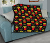 French Fries Cartoon Print Pattern Quilt-grizzshop