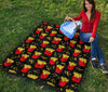 French Fries Cartoon Print Pattern Quilt-grizzshop