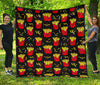 French Fries Cartoon Print Pattern Quilt-grizzshop