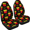 French Fries Cartoon Print Pattern Universal Fit Car Seat Covers-grizzshop