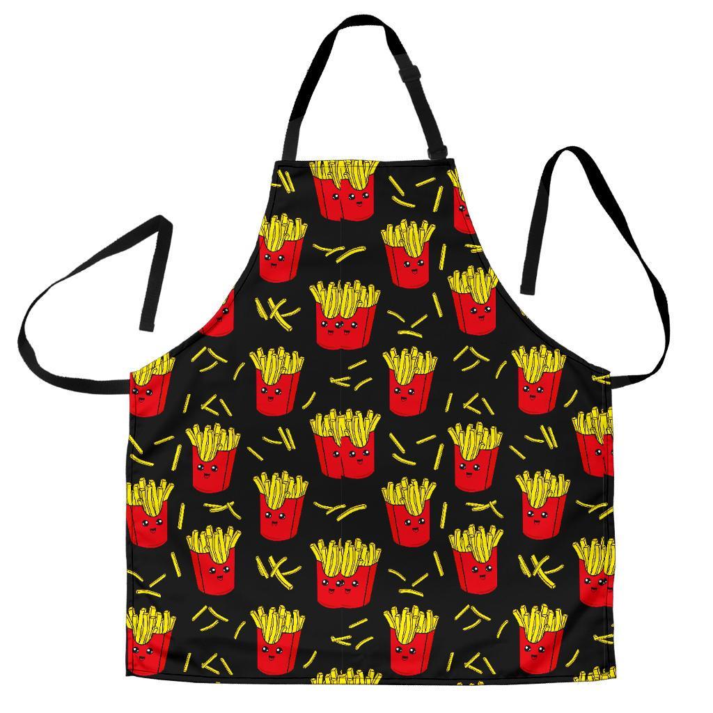 French Fries Cartoon Print Pattern Women's Apron-grizzshop