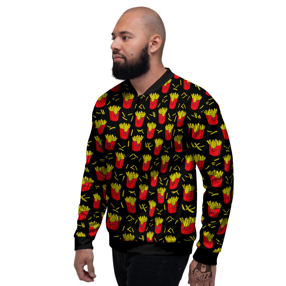 French Fries Cute Print Pattern Men's Bomber Jacket-grizzshop