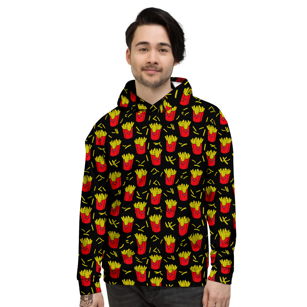 French Fries Cute Print Pattern Men's Hoodie-grizzshop