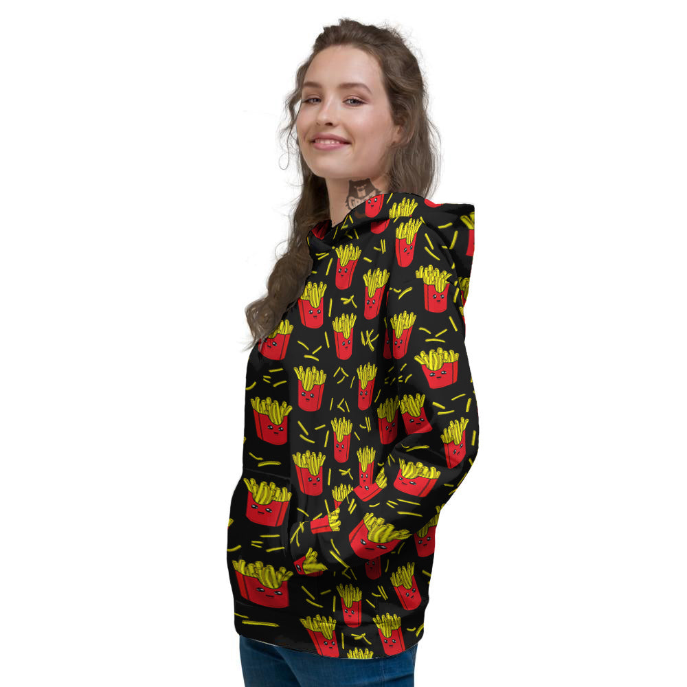 French Fries Cute Print Pattern Women's Hoodie-grizzshop