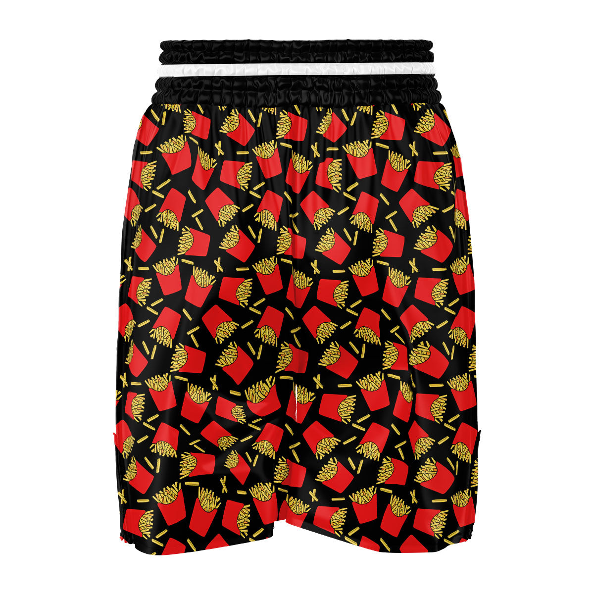 French Fries Doodle Print Pattern Boxing Shorts-grizzshop