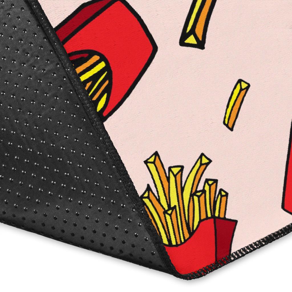 French Fries Pattern Print Floor Mat-grizzshop