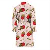 French Fries Pattern Print Men Long Robe-grizzshop