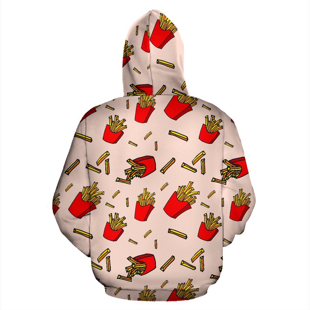 French Fries Pattern Print Men Women Pullover Hoodie-grizzshop