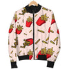 French Fries Pattern Print Men's Bomber Jacket-grizzshop