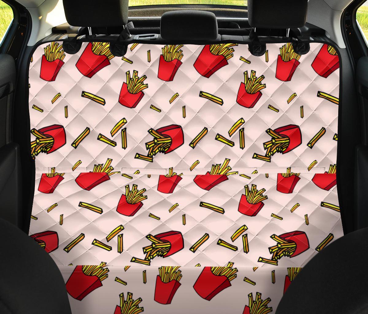 French Fries Pattern Print Pet Car Seat Cover-grizzshop
