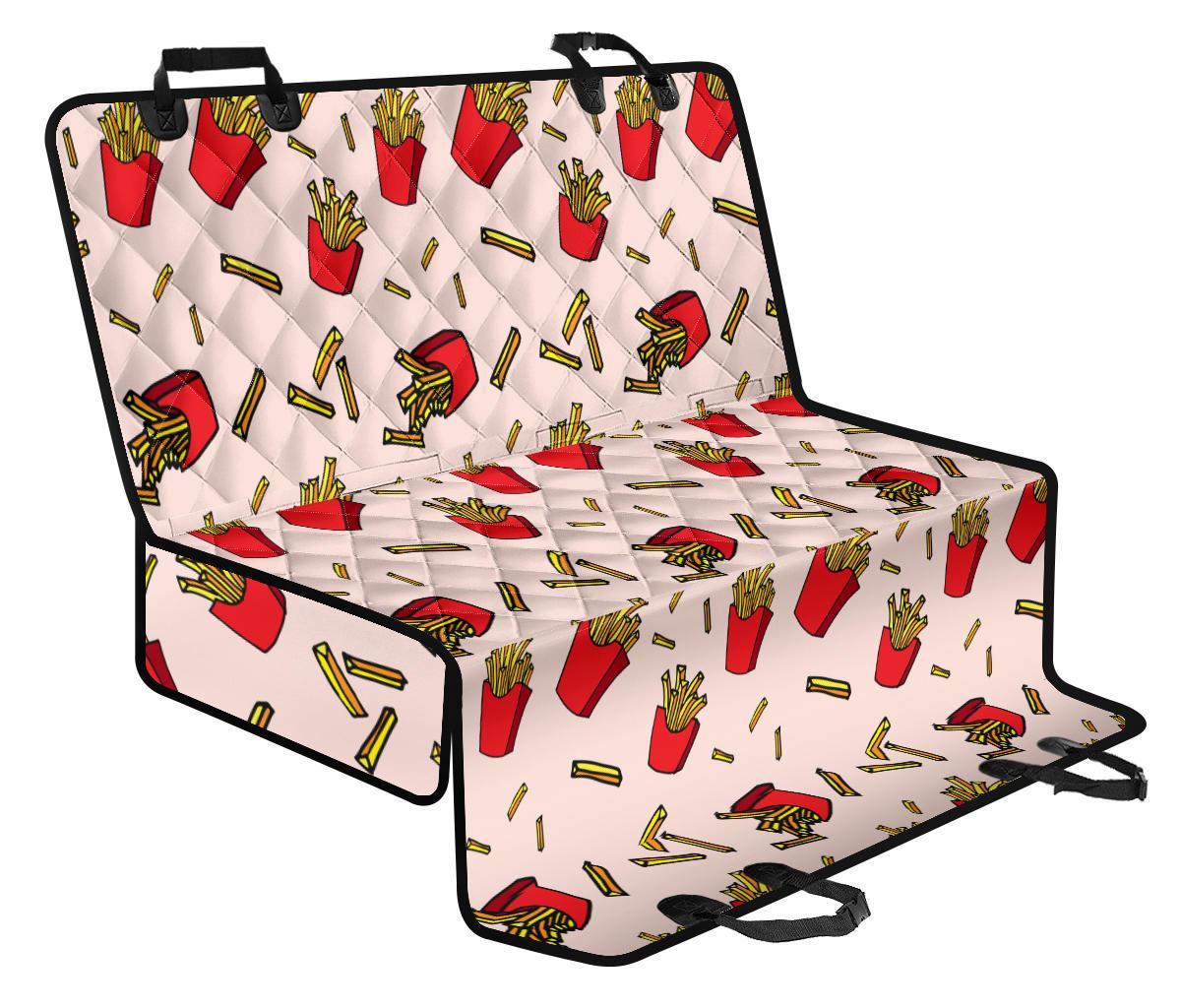 French Fries Pattern Print Pet Car Seat Cover-grizzshop
