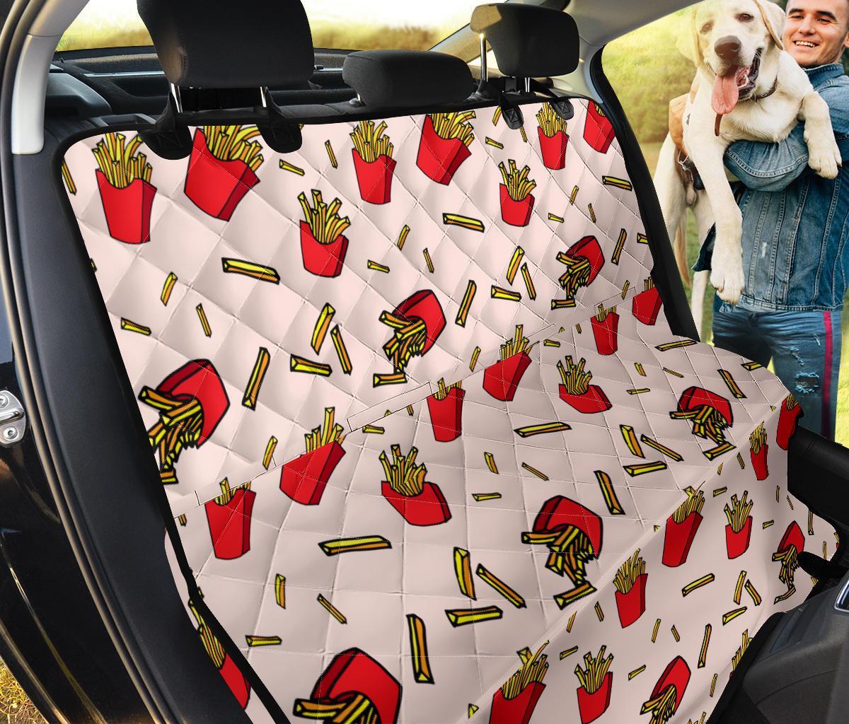 French Fries Pattern Print Pet Car Seat Cover-grizzshop