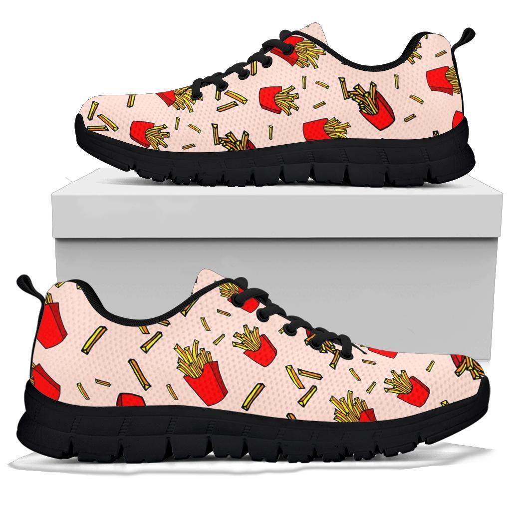 French Fries Pattern Print Sneaker Shoes For Men Women-grizzshop