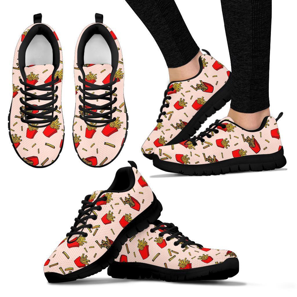 French Fries Pattern Print Sneaker Shoes For Men Women-grizzshop