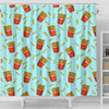 French Fries Print Pattern Bathroom Shower Curtain-grizzshop