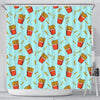 French Fries Print Pattern Bathroom Shower Curtain-grizzshop