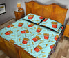 French Fries Print Pattern Bed Set Quilt-grizzshop