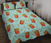 French Fries Print Pattern Bed Set Quilt-grizzshop