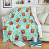 French Fries Print Pattern Blanket-grizzshop