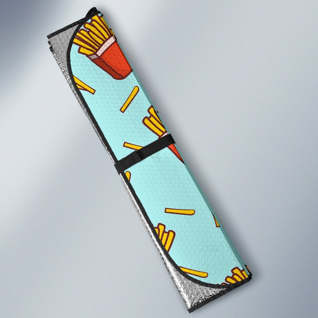 French Fries Print Pattern Car Sun Shade-grizzshop