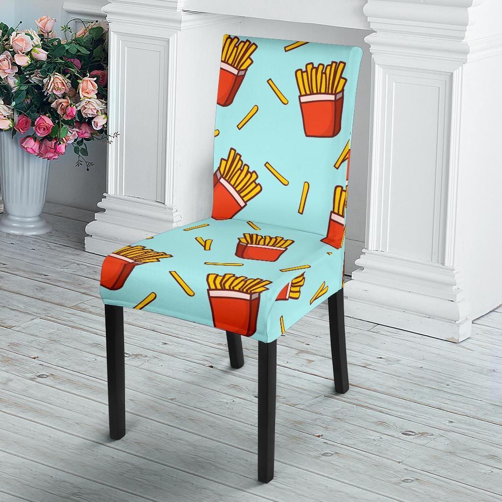 French Fries Print Pattern Chair Cover-grizzshop