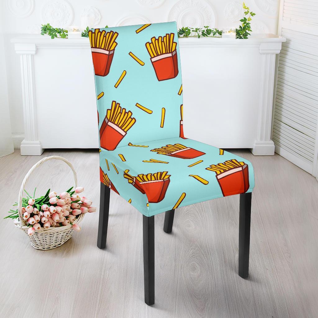 French Fries Print Pattern Chair Cover-grizzshop