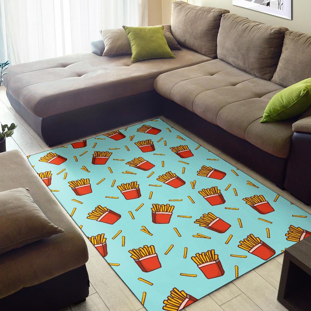 French Fries Print Pattern Floor Mat-grizzshop