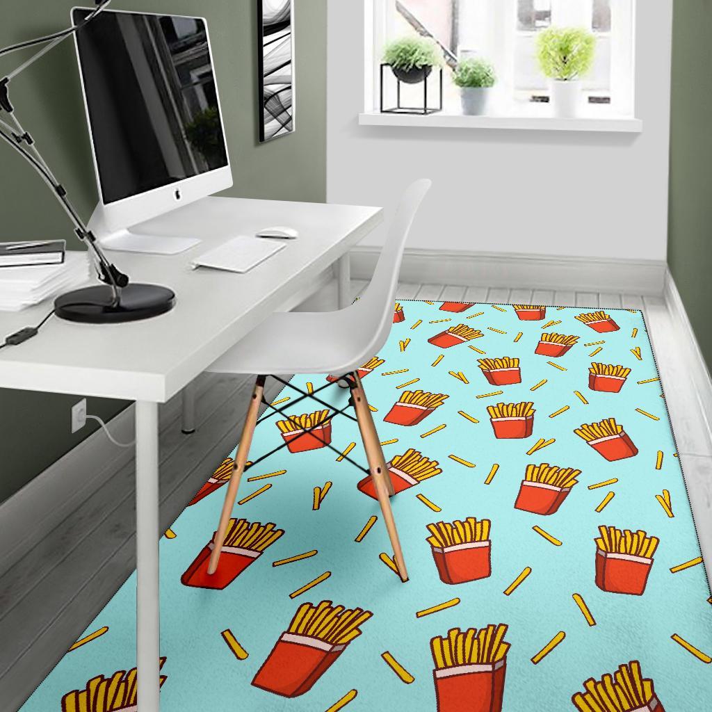 French Fries Print Pattern Floor Mat-grizzshop